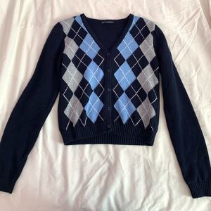 Brandy Melville Elizabeth argyle cardigan